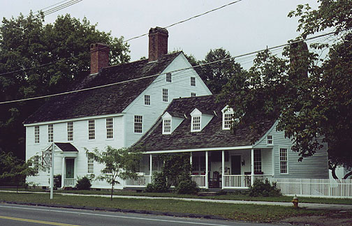 restored center chimney house near Mystic, Connecticut