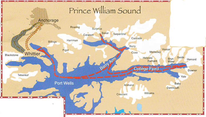 prince william sound alaska earthquake. prince william sound
